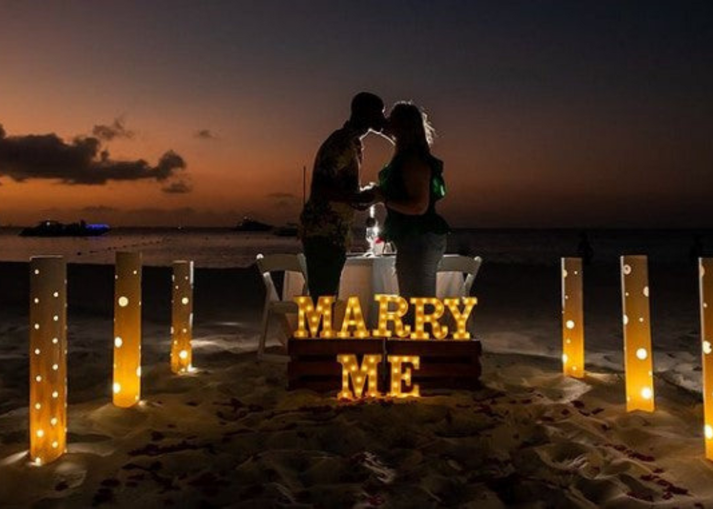 Cena romántica Playa Cancún