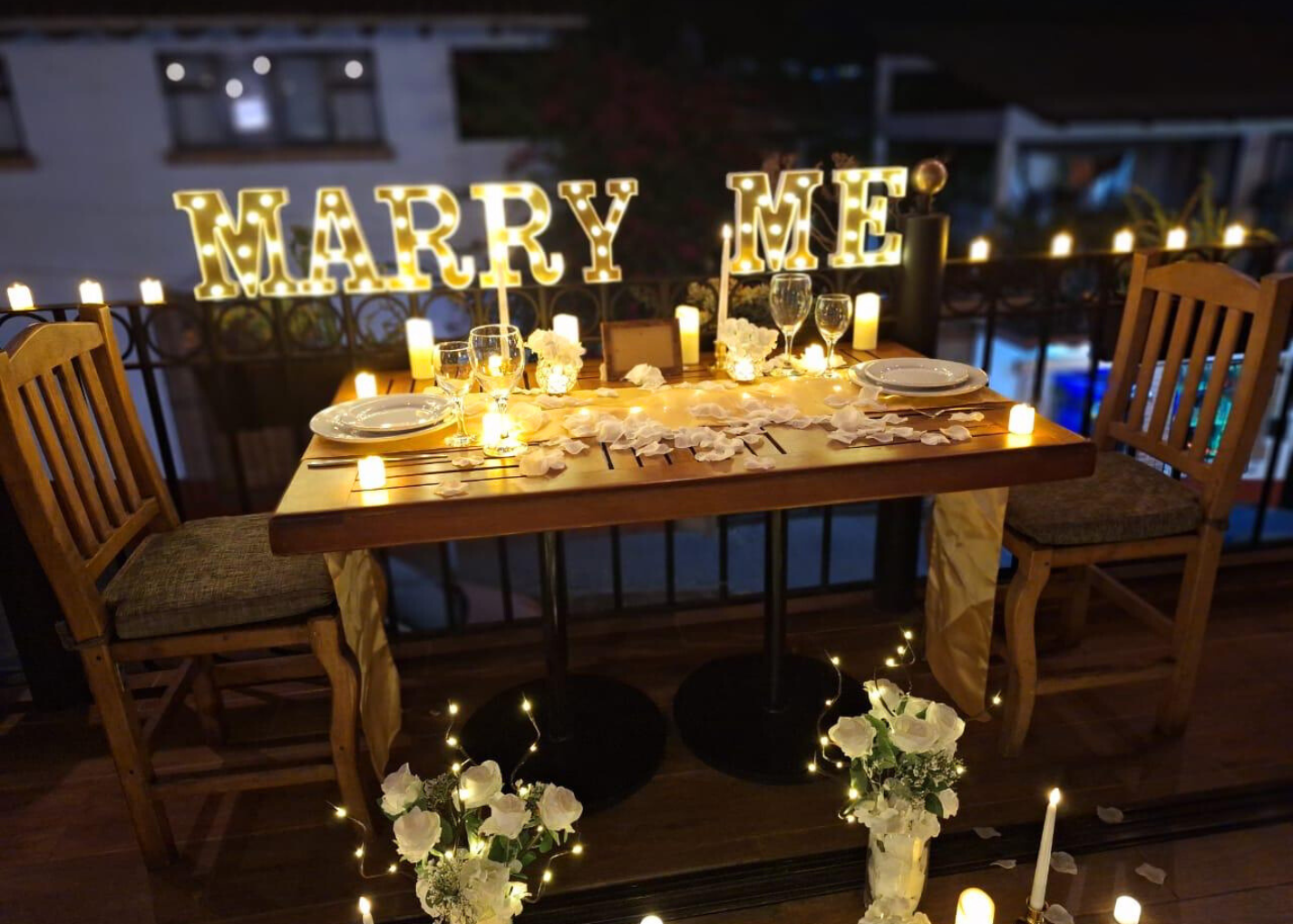 Cena romántica Balcón Valle de Bravo