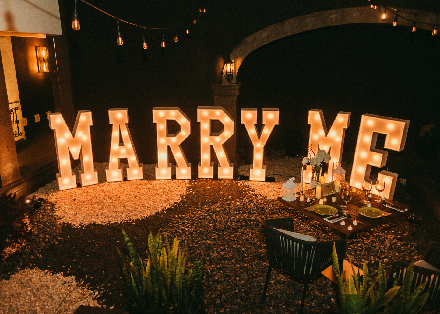 letras gigantes marry me
