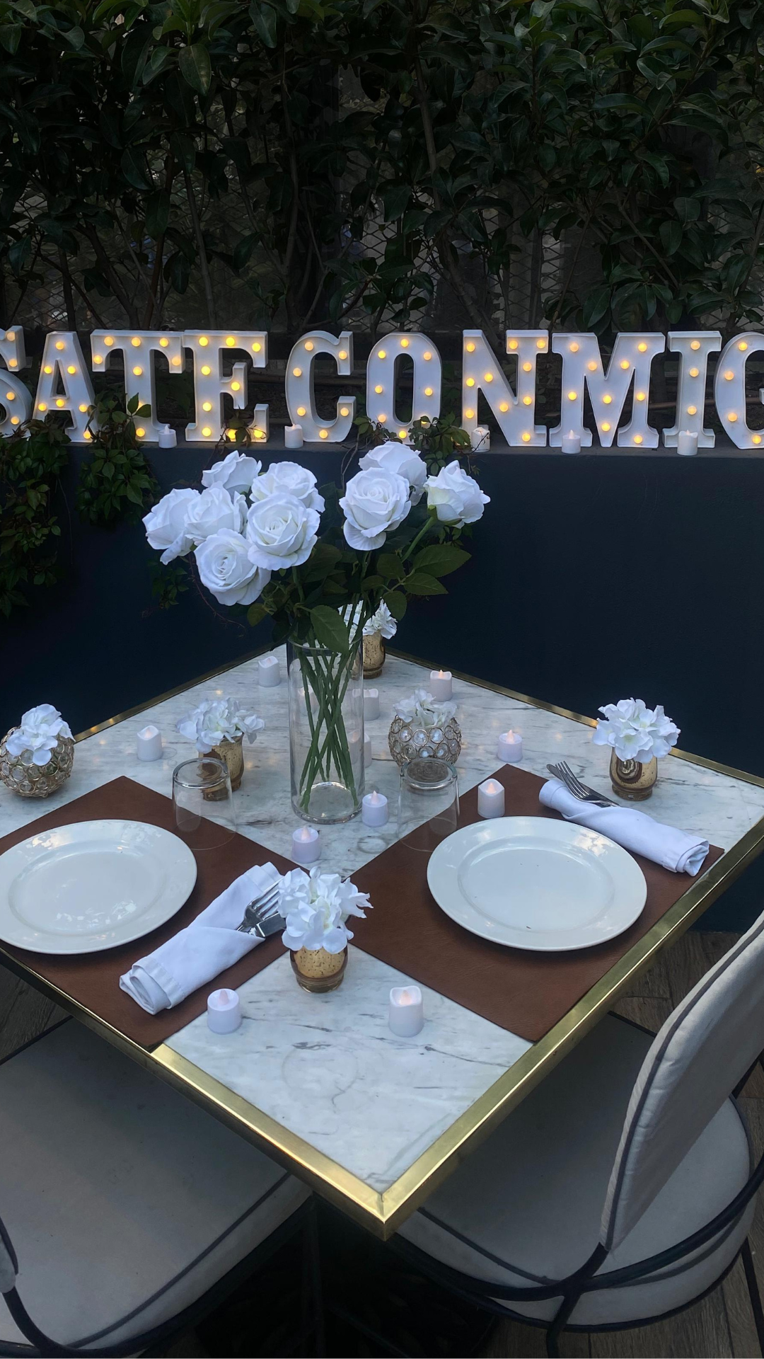 Cena romántica Arcos Querétaro