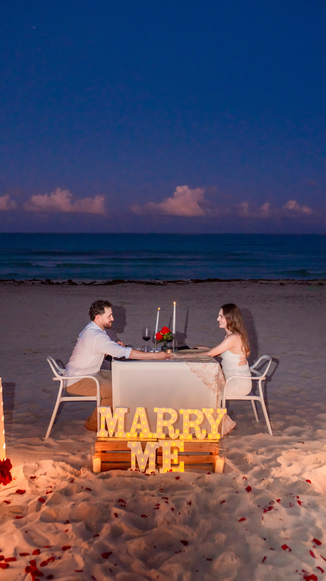 Cena romántica Playa Cancún
