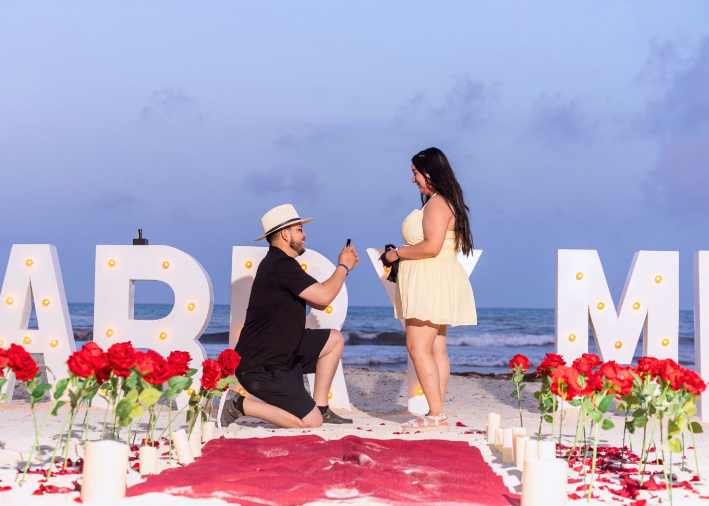 Cena romántica Playa Cancún