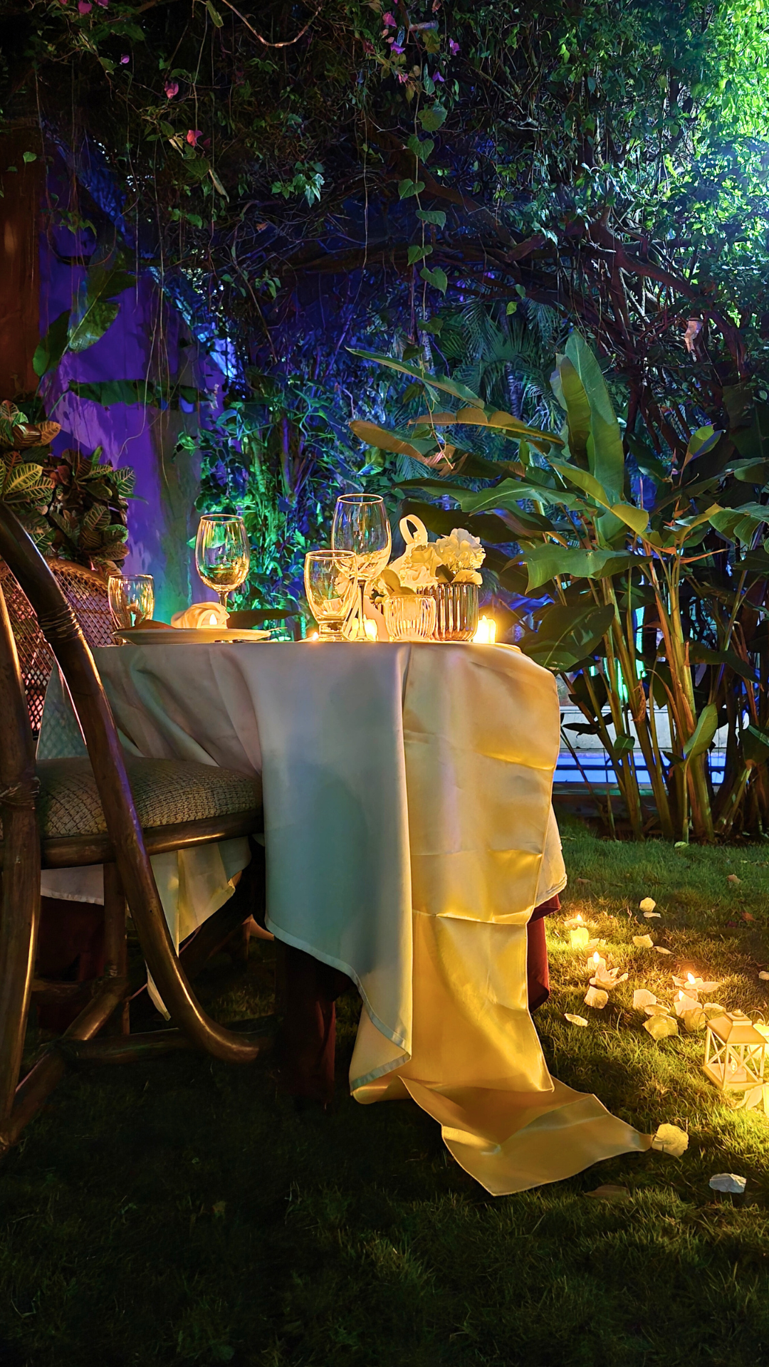 Cena romántica Jardín Mérida