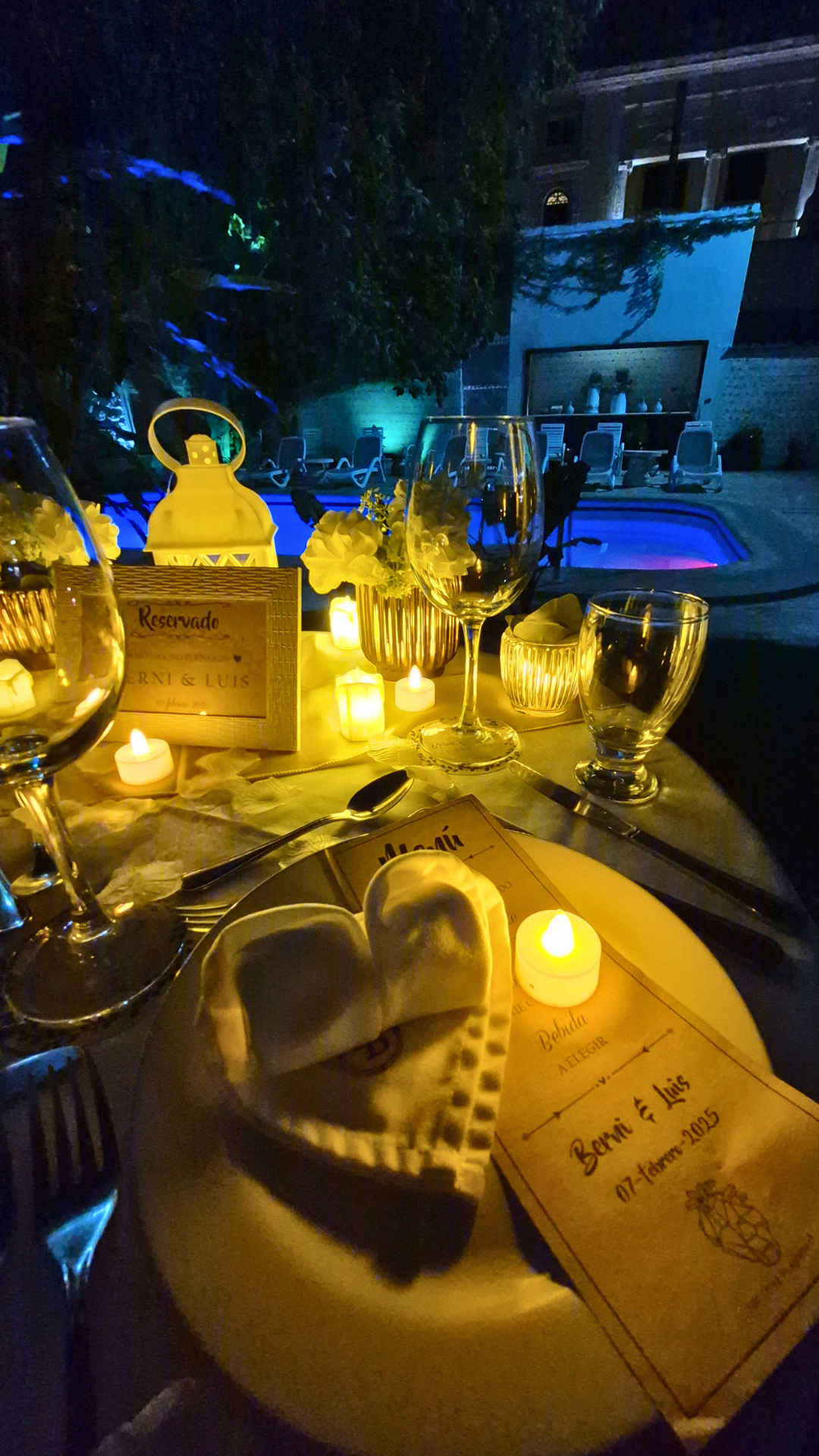 Cena romántica Jardín Mérida