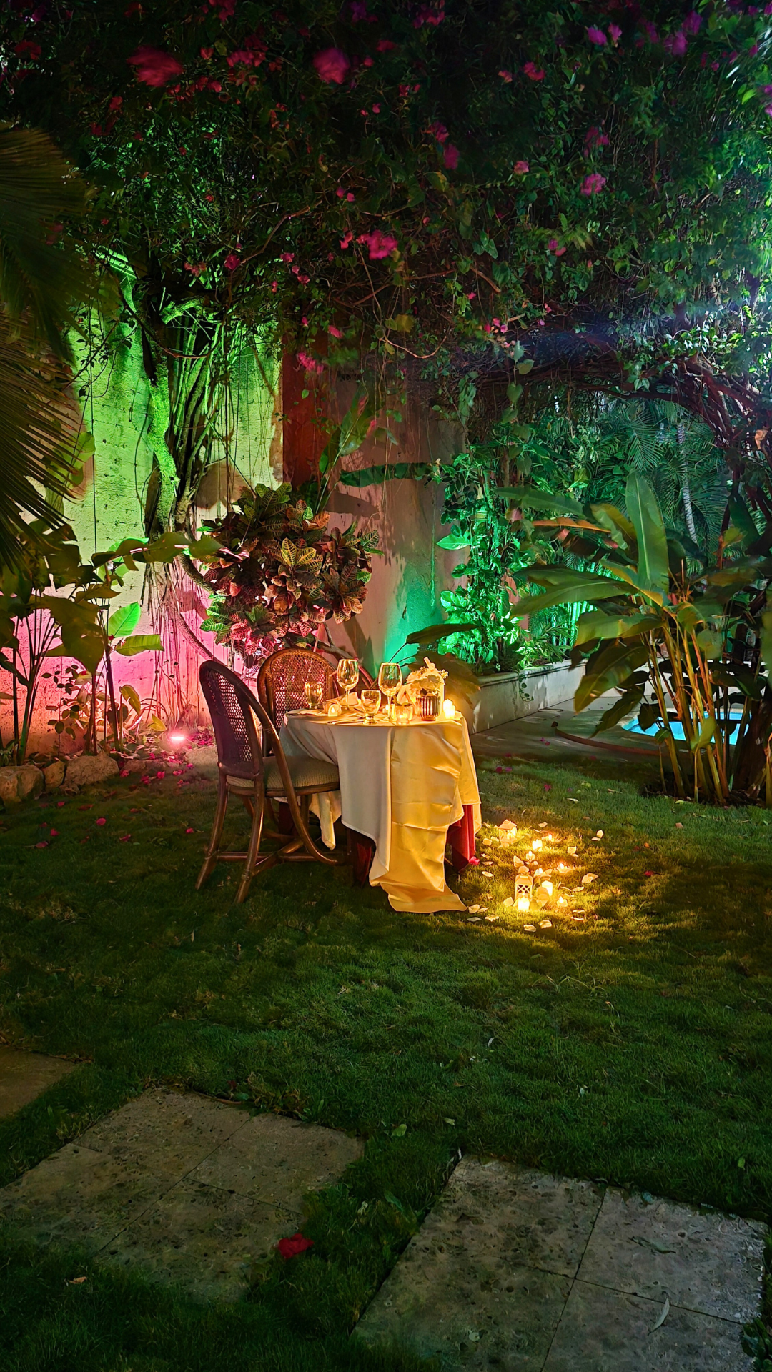 Cena romántica Jardín Mérida