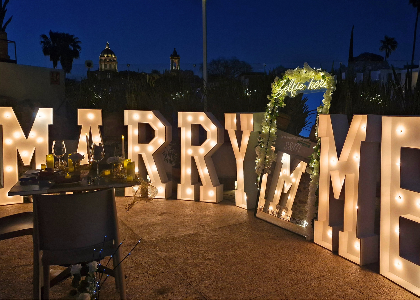 Cena romántica Terraza San Miguel de Allende