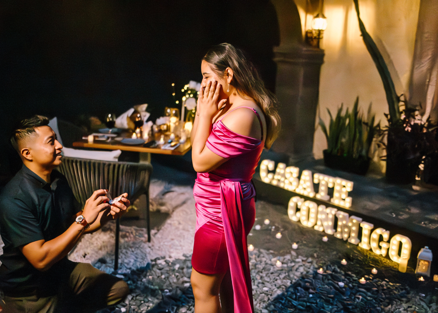 Cena romántica Casona Querétaro