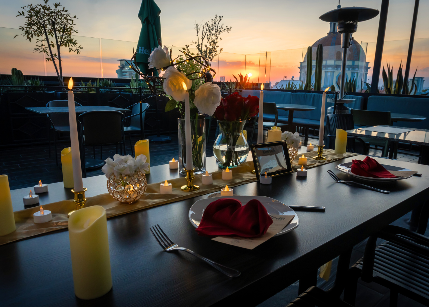 Cena romántica Terraza Puebla