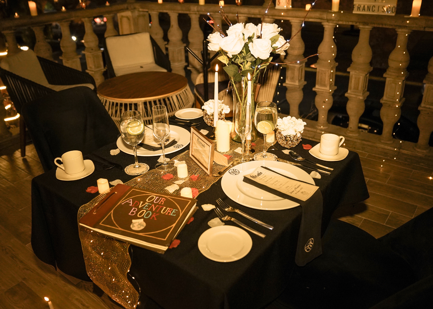 Cena romántica Balcón Morelia