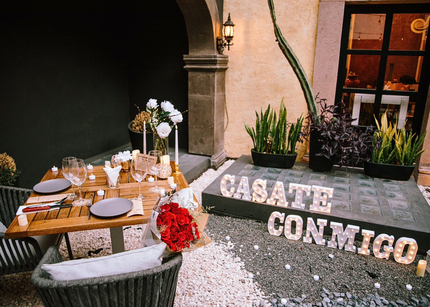Cena romántica Casona Querétaro
