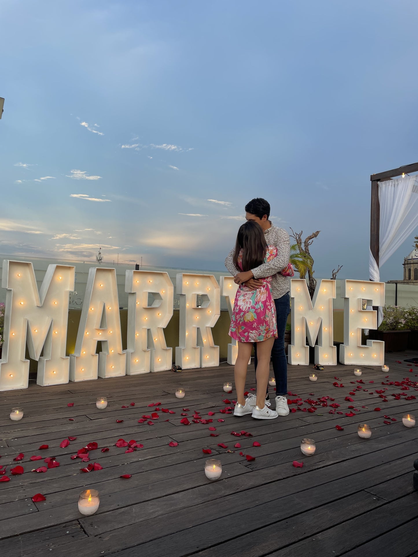 Cena romántica en terraza Guadalajara