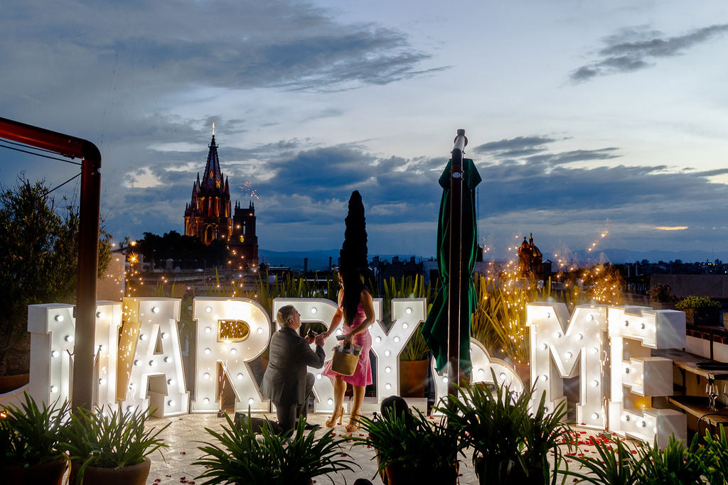 Cena romántica en terraza San Miguel Allende