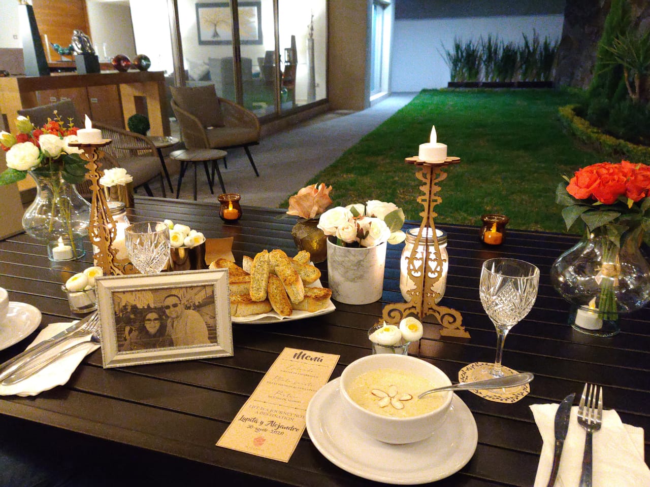 Cena romántica en casa en León Gto