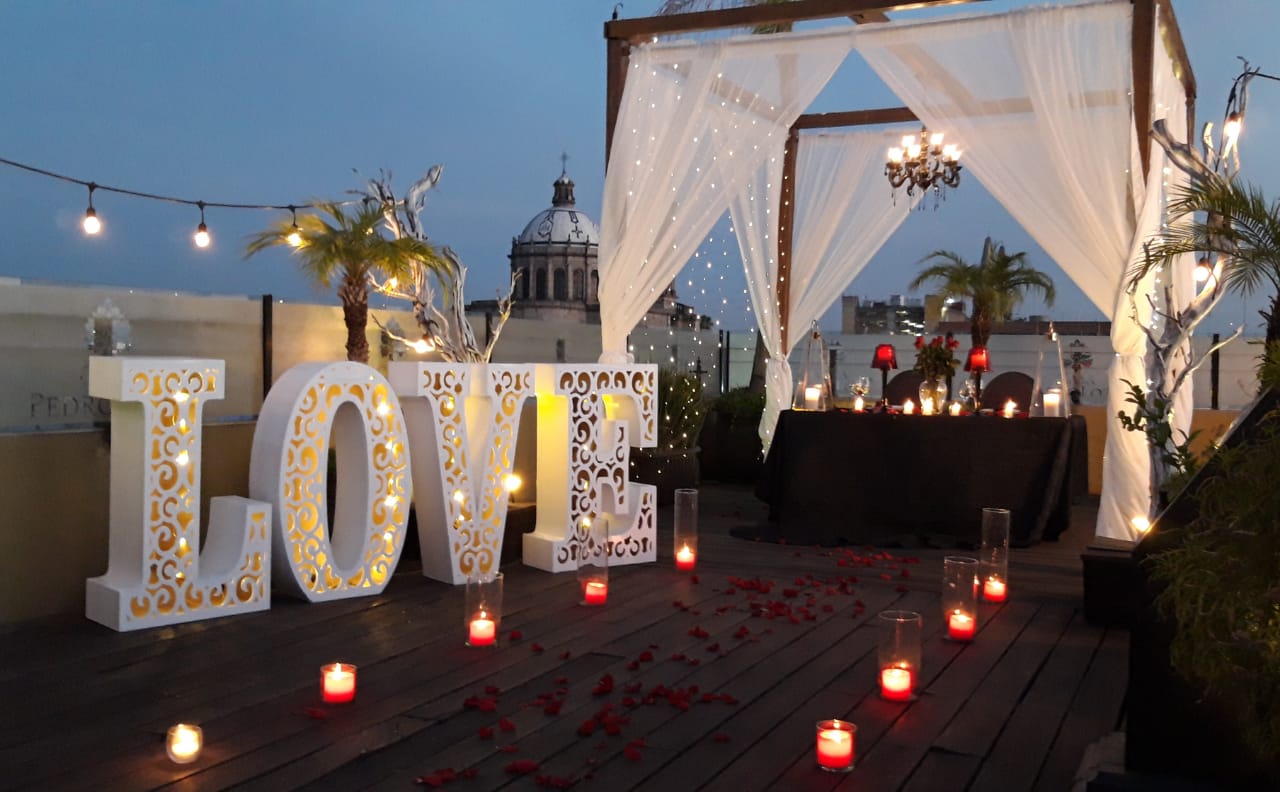 Cena romántica en terraza Guadalajara