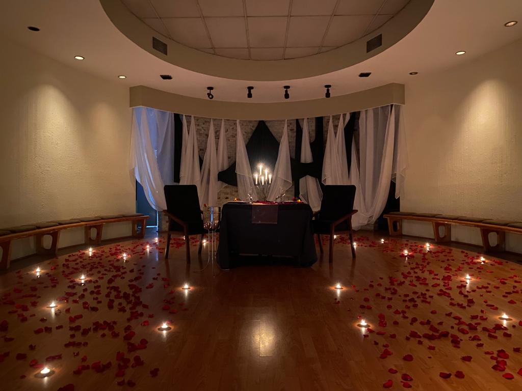 Cena privada romántica en CDMX