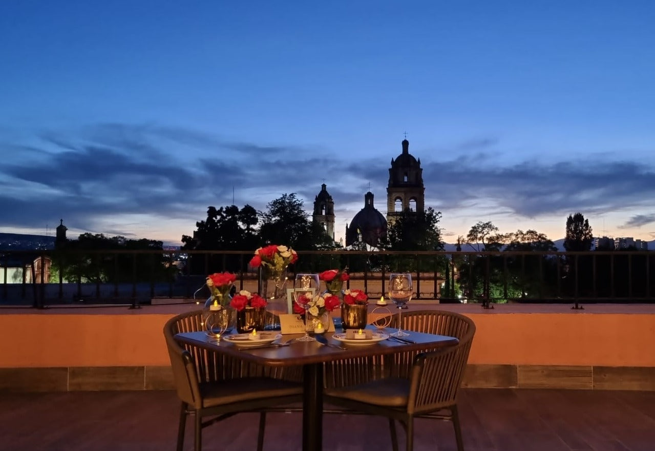 Cena romántica en terraza San Luis Potosí