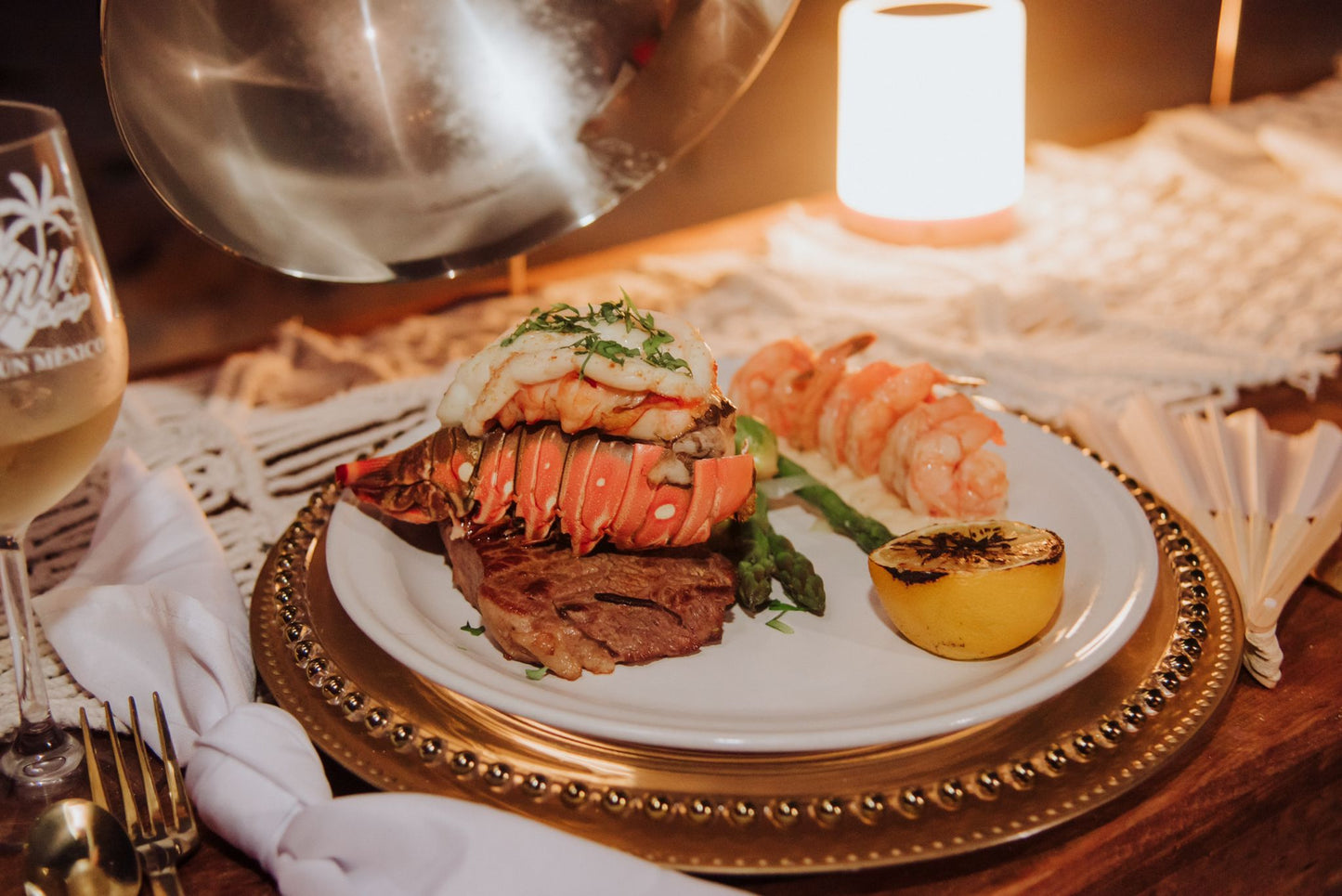 Cena romántica Bohemia Cancún