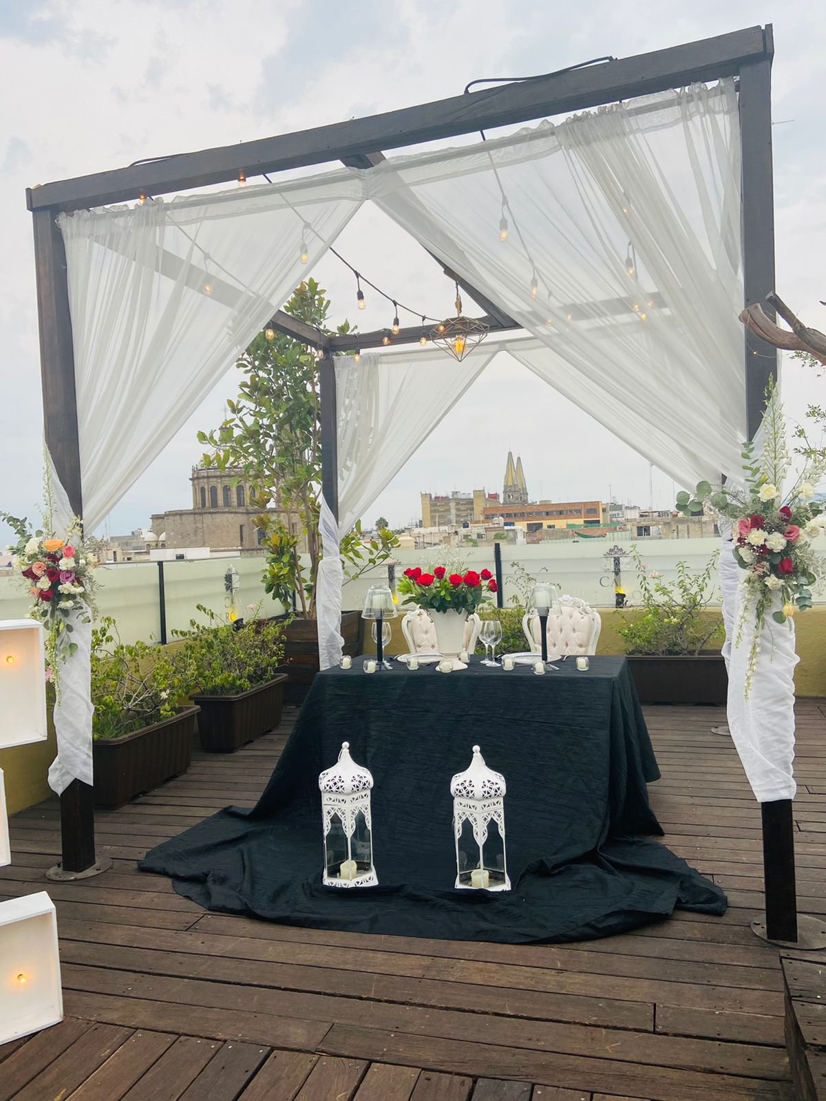 Cena romántica en terraza Guadalajara