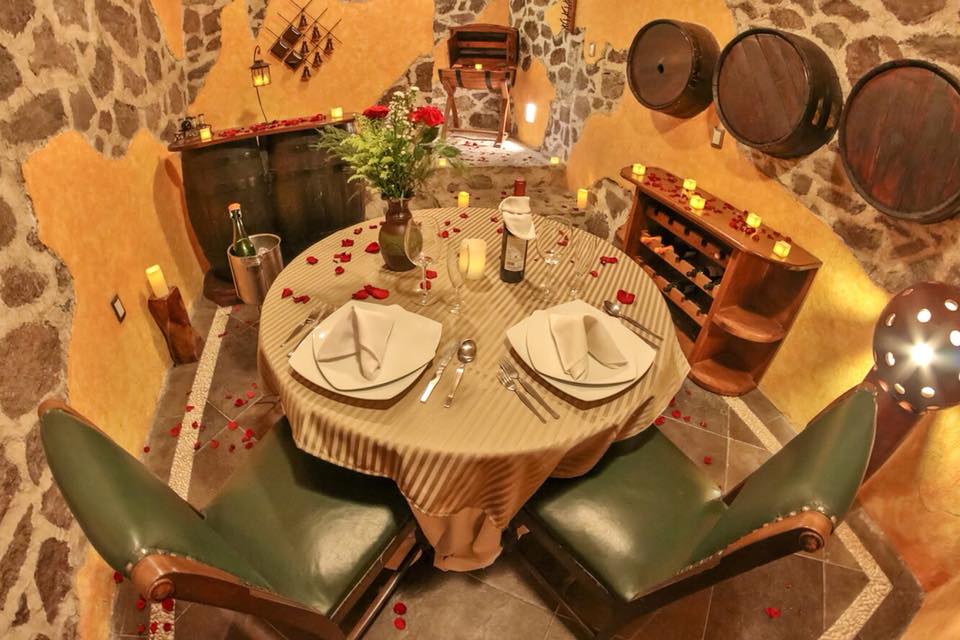Cena romántica - Cava en Tequisquiapan