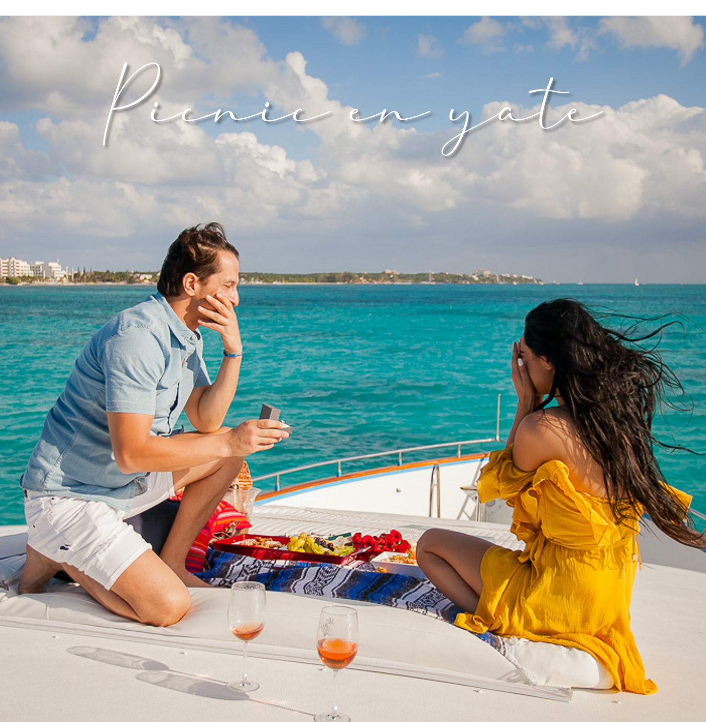 Entrega de anillo - Yate en Cancún