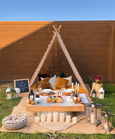 Cena romántica en Teepee Querétaro