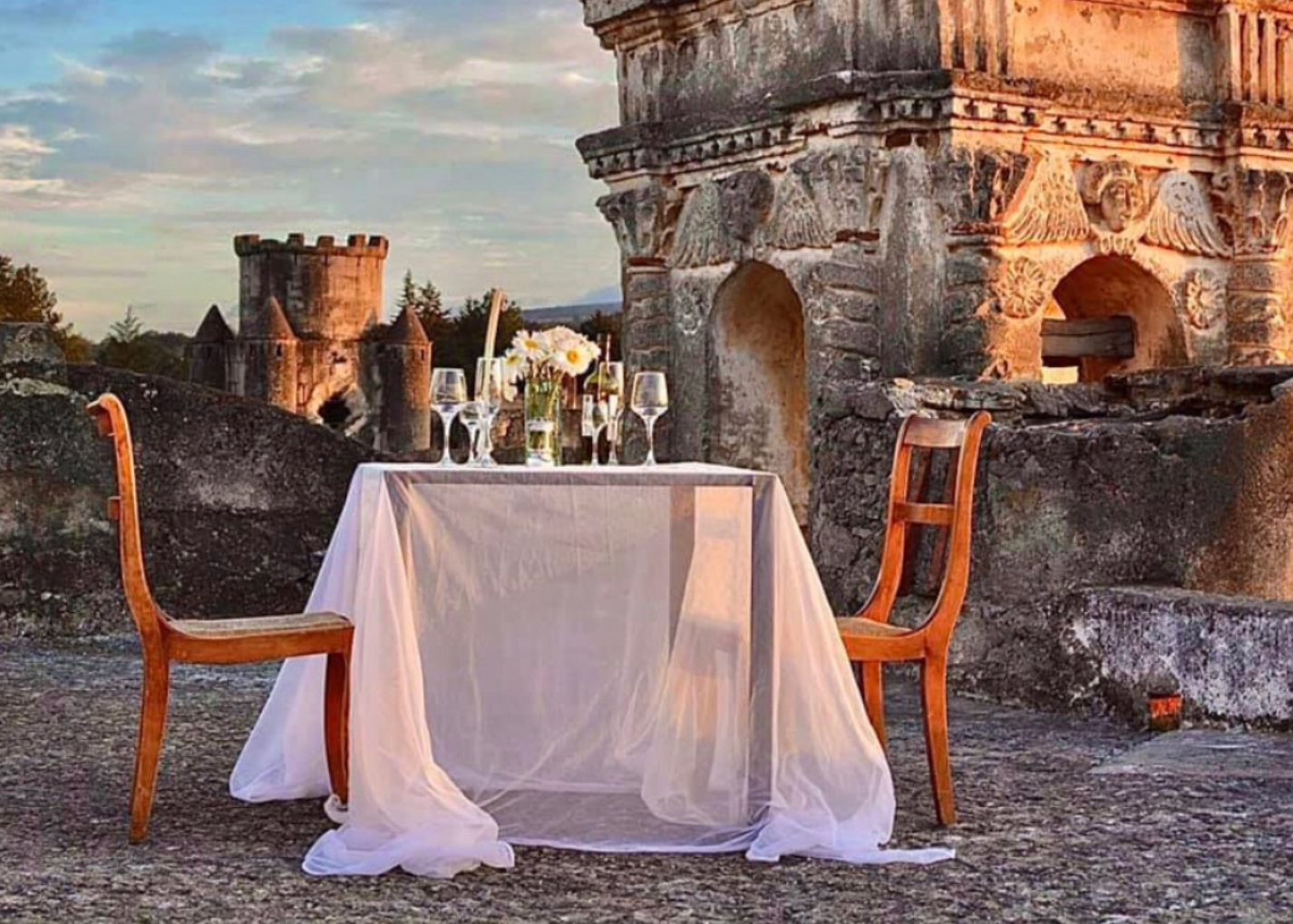 Brindis romántico en Hacienda Huamantla