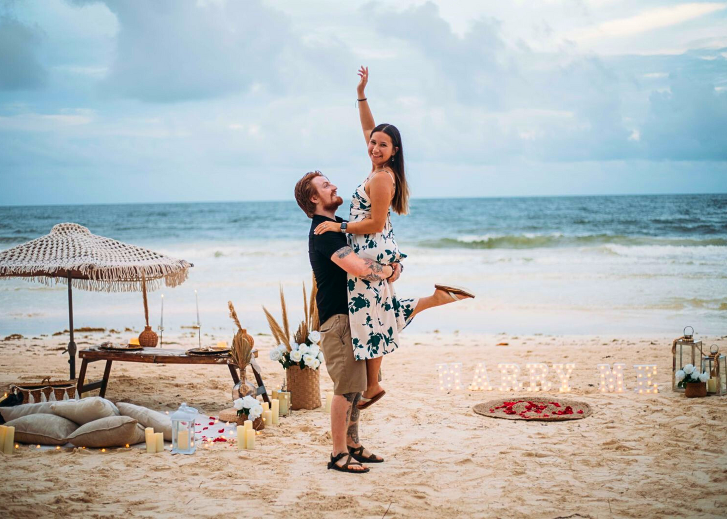 Picnic romántico en la playa Tulum