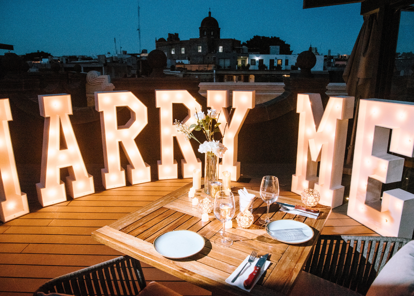 Cena romántica Terraza Querétaro