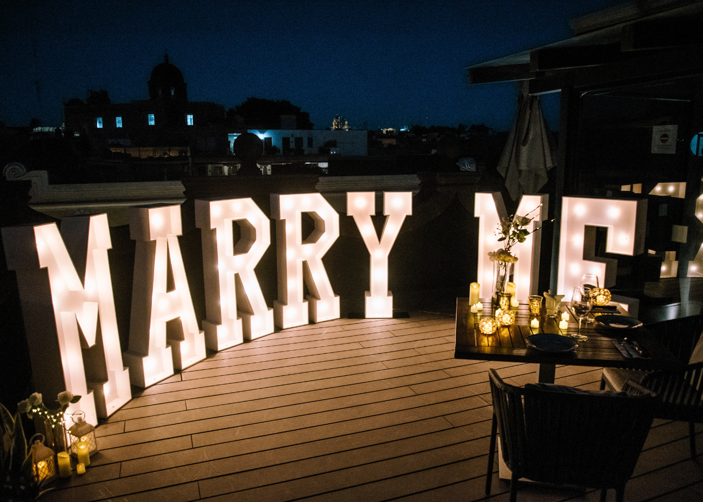 Cena romántica Terraza Querétaro