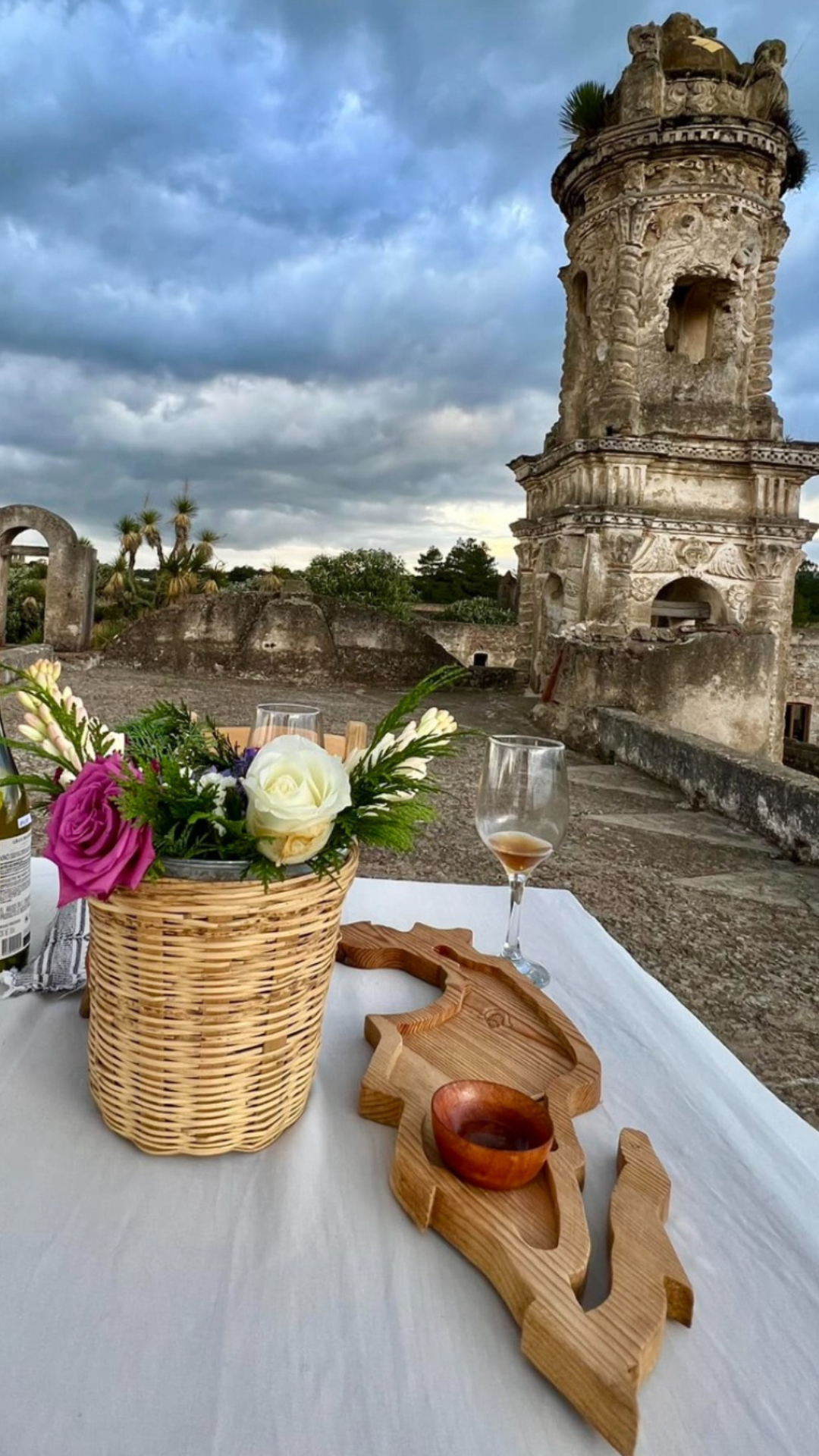 Brindis romántico en Hacienda