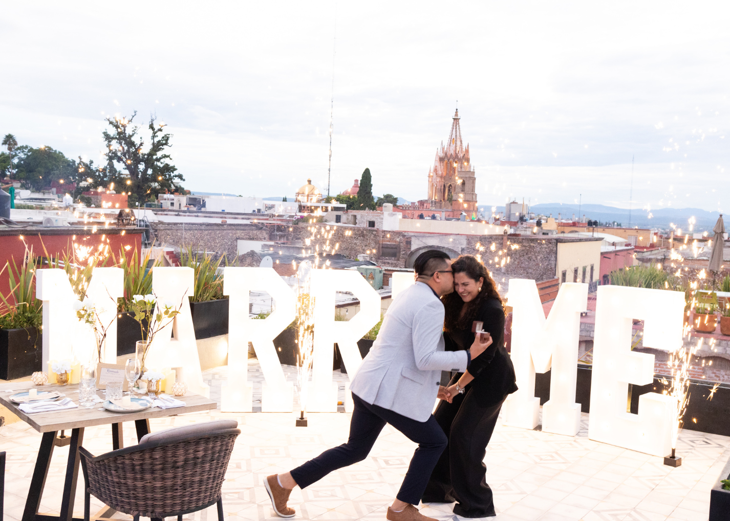 Cena romántica Bohemia San Miguel de Allende