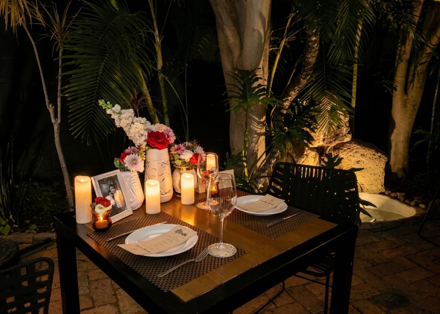 Cena romántica Amarello León
