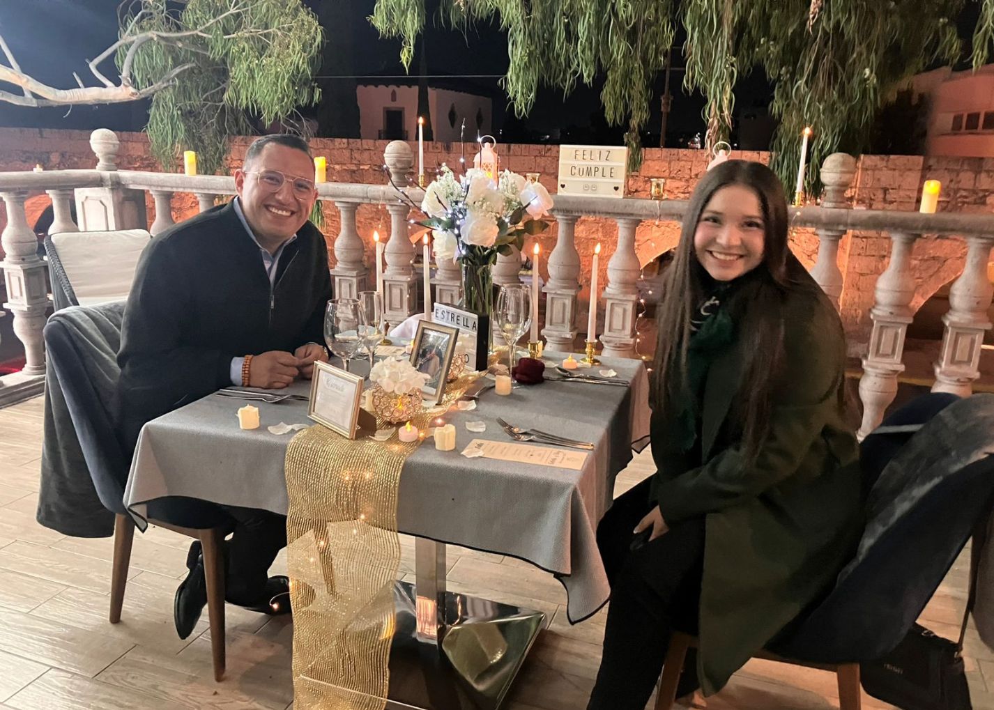 Cena romántica Balcón Morelia