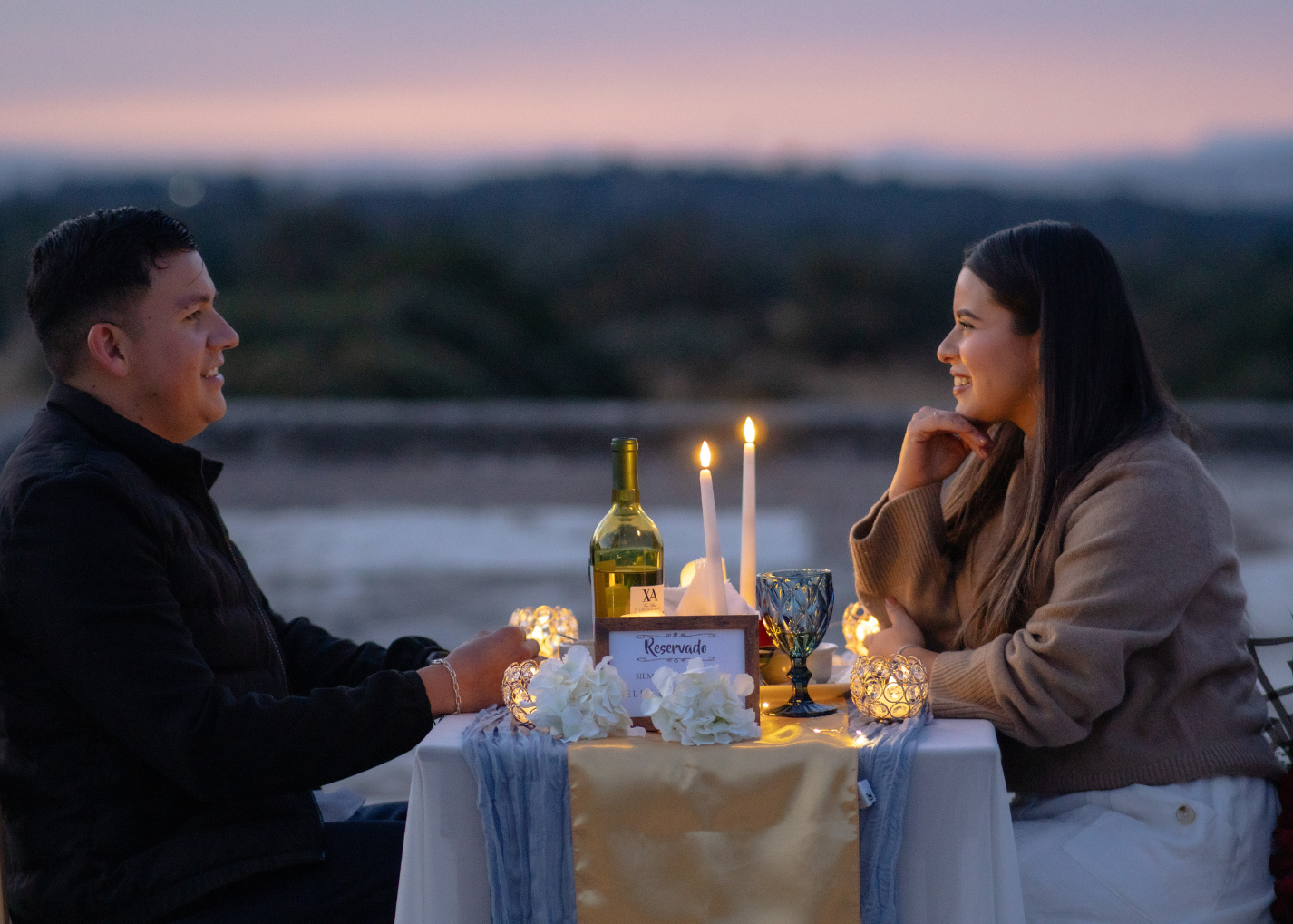 Brindis romántico en Hacienda Huamantla