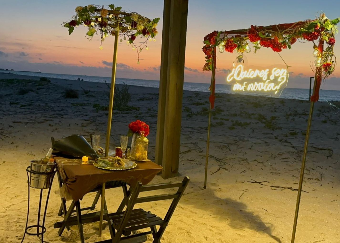 Cena Romántica Playa Mérida