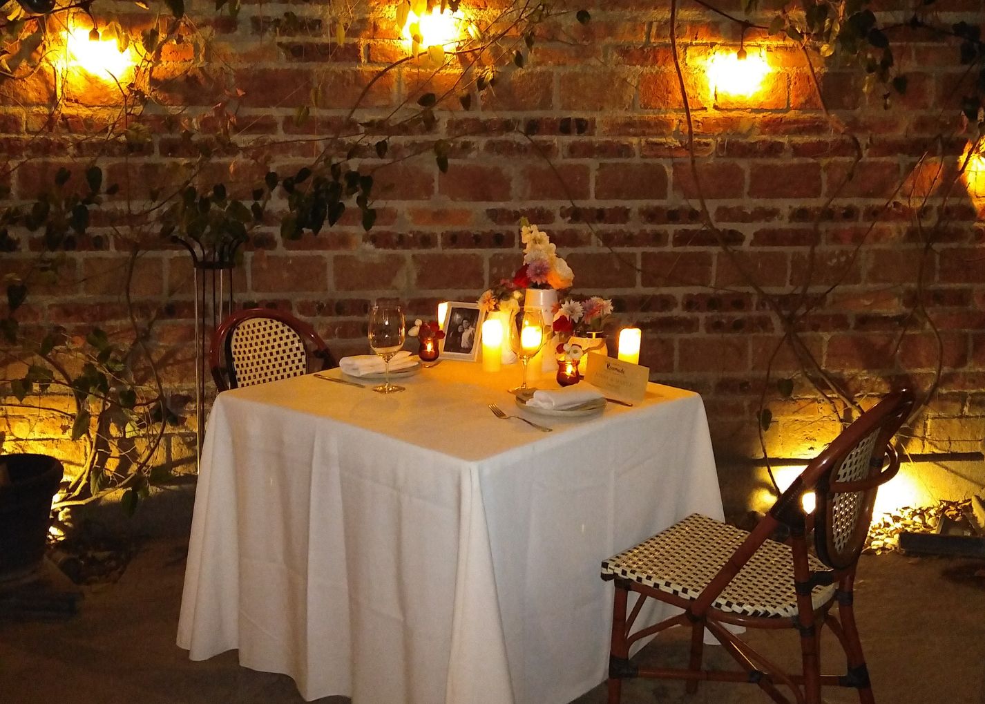 Cena romántica Patio León