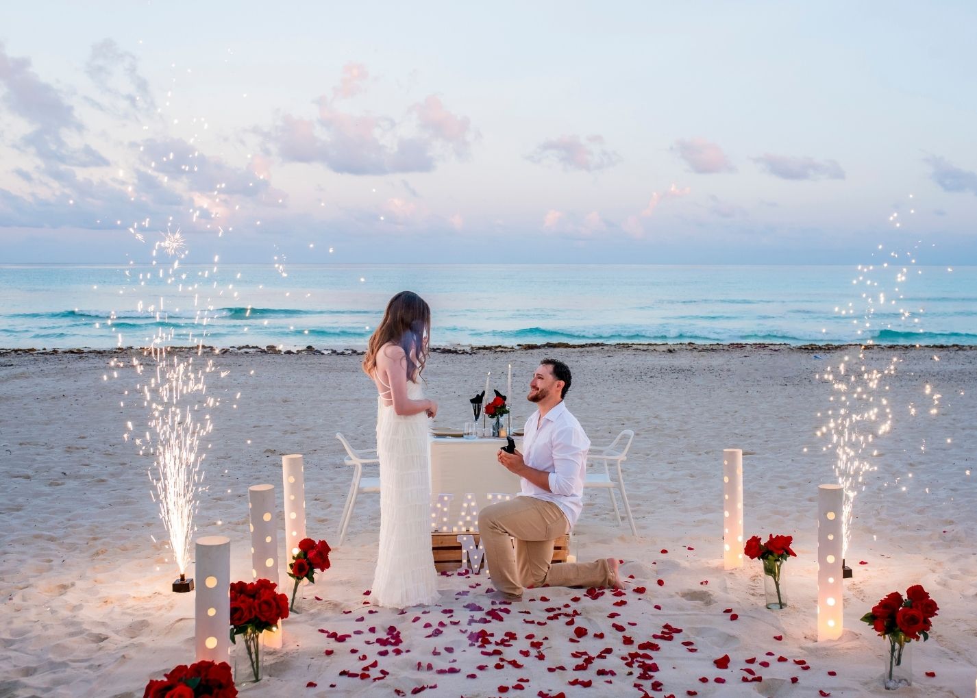 Cena romántica Playa Cancún