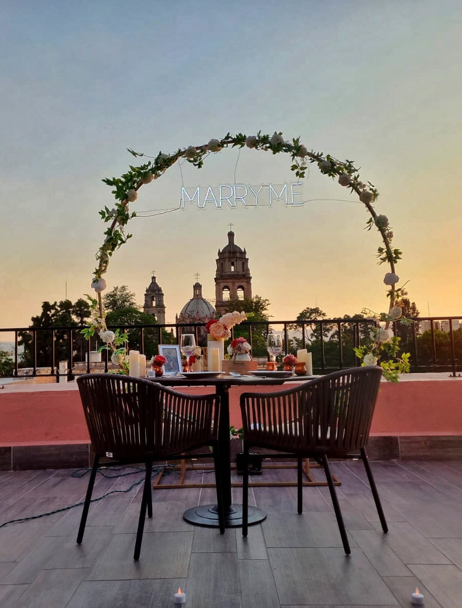 Cena romántica en terraza San Luis Potosí