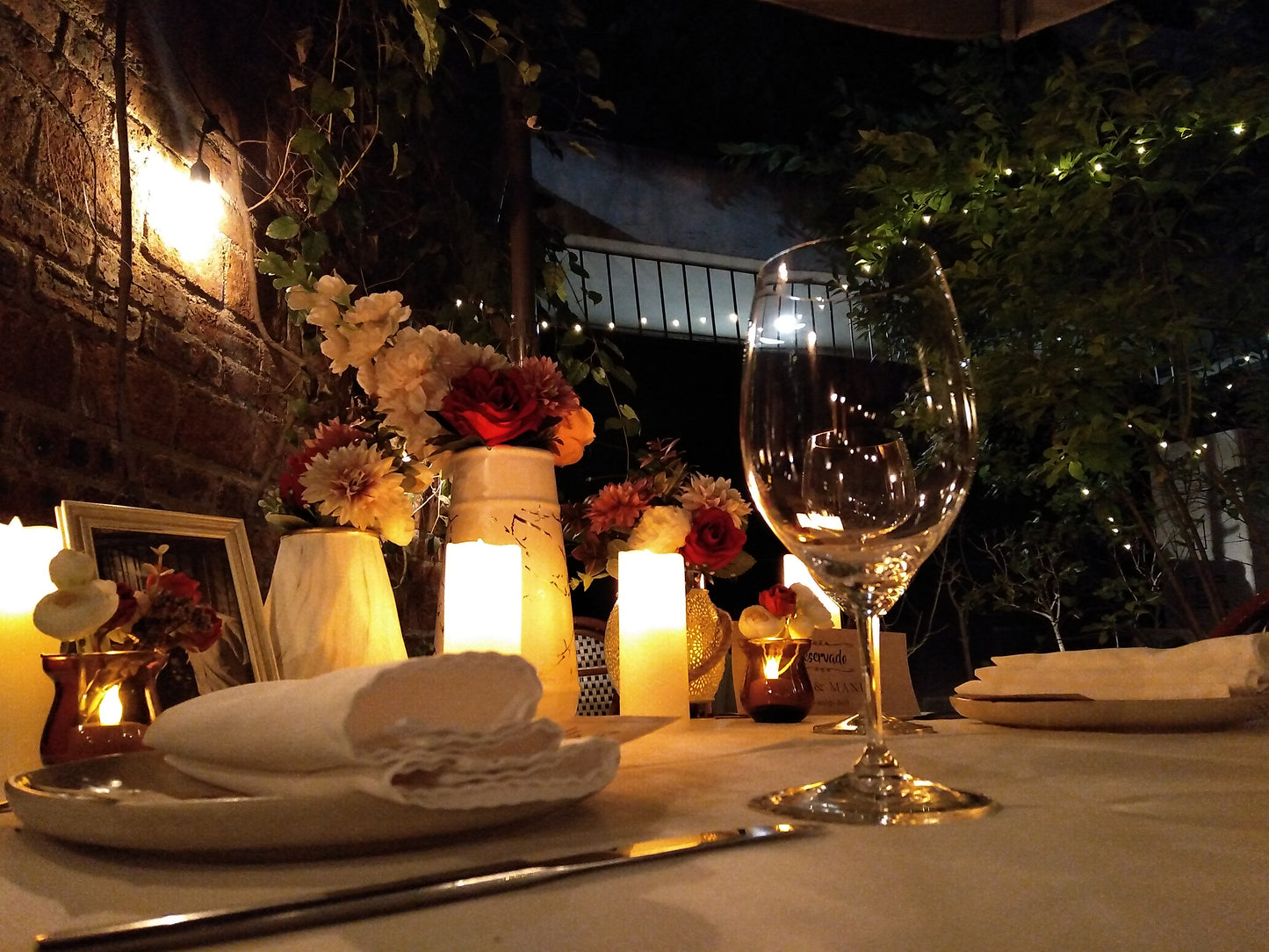 Cena al aire libre en León Gto