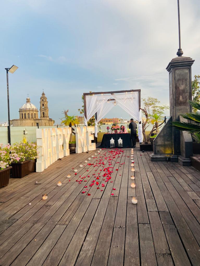 Cena romántica en terraza Guadalajara