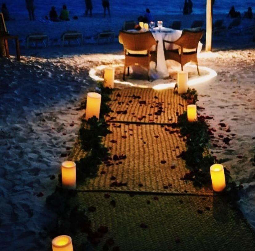 Cena romantica Playa del Carmen
